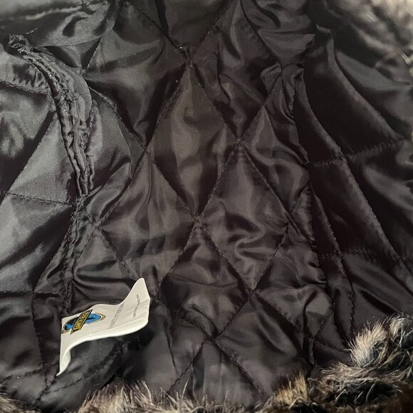 Earth Ragz Trapper Hat Buffalo Red Black Plaid Faux Fur Ear Flaps Hunting Winter - Picture 7 of 9